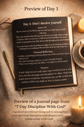 7 Day Discipline With God – Guided Devotional Journal. Build spiritual discipline through scripture, reflection, and prayer.
