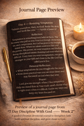 7 Day Discipline With God – Week 2 | Christian Devotional Journal (Instant Download)